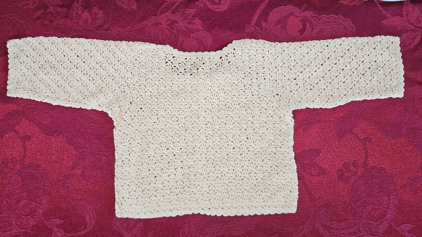 Crocheted Baby Tan Sweater